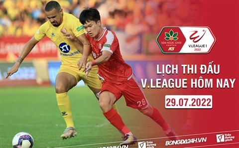 Lịch thi đấu V.League hôm nay 29/7: Đà Nẵng vs Nam Định; TPHCM vs Hải Phòng