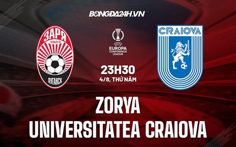 Nhận định Zorya vs Universitatea Craiova 23h30 ngày 4/8 (Europa Conference League 2022/23)