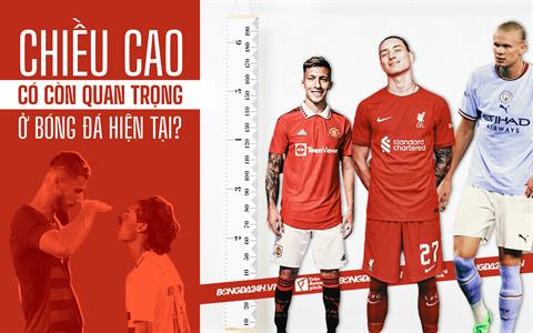 Chiều cao có còn quan trọng trong bóng đá hiện đại?