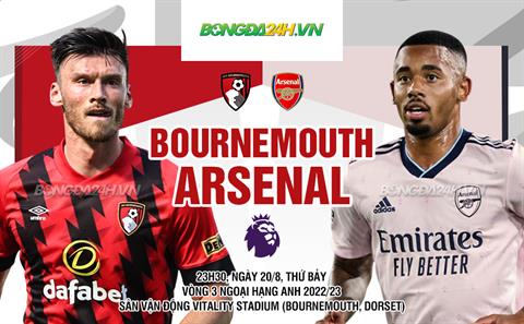 Nhận định Bournemouth vs Arsenal (23h30 ngày 20/8): Thêm 3 điểm cho Pháo thủ