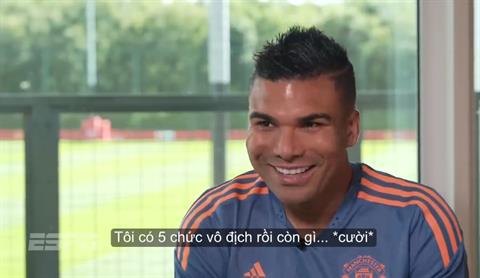 VIDEO: Casemiro: Không được dự C1 ư? Tôi có 5 cái rồi!