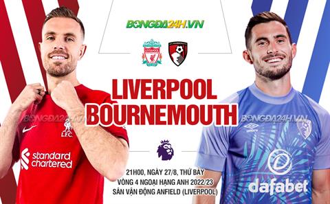 Nhận định Liverpool vs Bournemouth (21h00 ngày 27/8): Chiến thắng giải tỏa