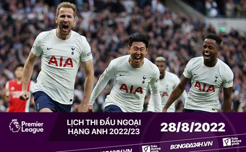 Lịch thi đấu Ngoại hạng Anh hôm nay 28/8: Nottingham vs Tottenham