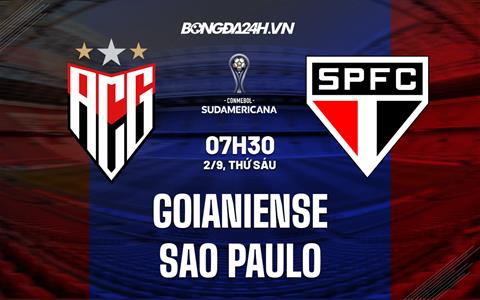 Nhận định Goianiense vs Sao Paulo 7h30 ngày 2/9 (Copa Sudamericana 2022)