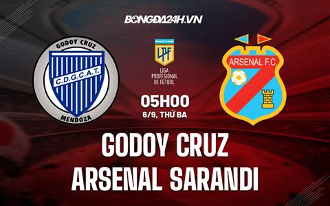 Nhận định Godoy Cruz vs Arsenal Sarandi 5h00 ngày 6/9 (VĐQG Argentina 2022)