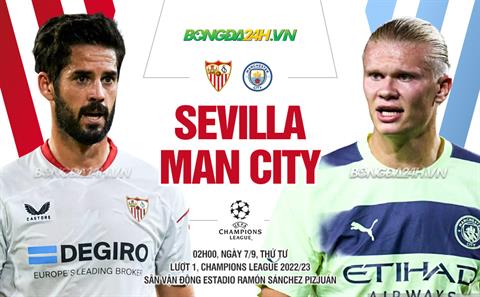 Erling Haaland lập cú đúp, Man City thắng 4 sao tưng bừng trước Sevilla