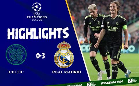 Video cúp C1 Celtic vs Real Madrid: Nhà vua thắng dễ