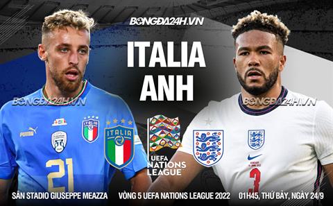 Nhận định Italia vs Anh (01h45 ngày 24/9): Chung kết ngược!
