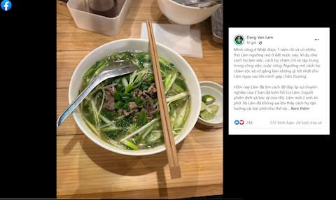 Đặng Văn Lâm tri ân bác sĩ và phiên dịch bằng ẩm thực Việt Nam