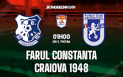 Nhận định Farul Constanta vs Craiova 1948 1h ngày 25/1 (VĐQG Romania 2021/22)