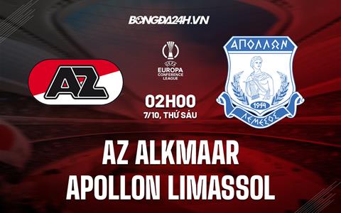 Nhận định AZ Alkmaar vs Apollon Limassol 2h00 ngày 7/10 (Europa Conference League 2022/23)