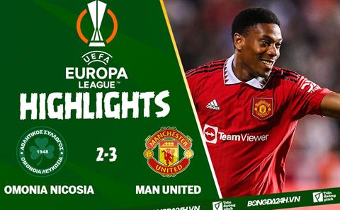 Video Omonia Nicosia vs MU Europa League 2022: Nhọc nhằn