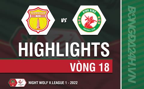 Video tổng hợp: Nam Định vs Bình Định (Vòng 18 V.League 2022)