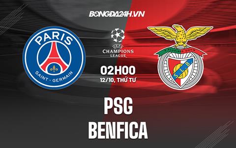 Nhận định bóng đá PSG vs Benfica 2h00 ngày 12/10 (Champions League 2022/23)