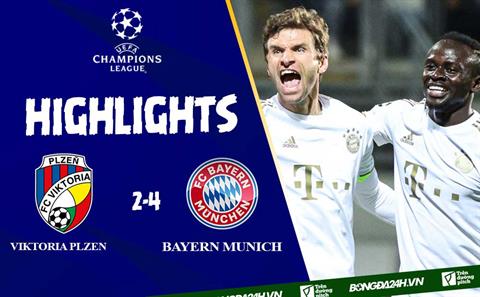 Video Viktoria Plzen vs Bayern Munich: 4 bàn thắng trong hiệp 1 cho Hùm Xám