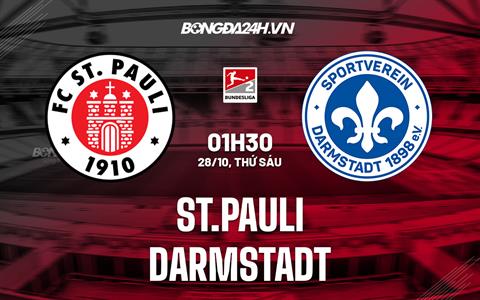 Nhận định, soi kèo St.Pauli vs Darmstadt 1h30 ngày 30/10 (Hạng 2 Đức 2022/23)