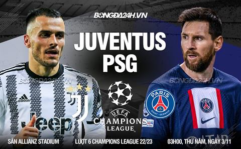 Nhận định bóng đá Juventus vs PSG 3h00 ngày 3/11 (Champions League 2022/23)