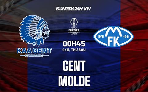 Nhận định -  Gent vs Molde 0h45 ngày 4/11 (Europa Conference League 2022/23)