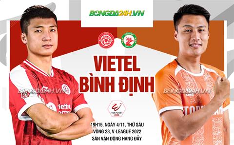 Nhận định Viettel vs Bình Định (19h15 ngày 04/11): Cuộc chiến vào tốp 3