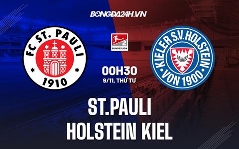 Nhận định, soi kèo St.Pauli vs Holstein Kiel 00h30 ngày 9/11 (Hạng 2 Đức 2022/23)