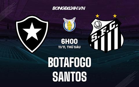Nhận định, dự đoán Botafogo vs Santos 6h00 ngày 11/11 (VĐQG Brazil 2022)
