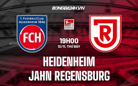 Nhận định Heidenheim vs Jahn Regensburg 19h00 ngày 12/11 (Hạng 2 Đức 2022/23)