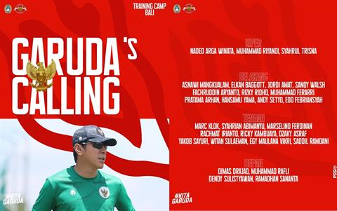 Indonesia triệu tập 28 tuyển thủ cho AFF Cup 2022