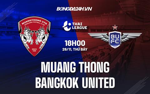 Nhận định Muang Thong vs Bangkok United 18h00 ngày 26/11 (VĐQG Thái Lan 2022/23)
