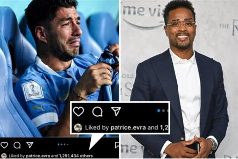 Nhân cơ hội, Patrice Evra chọc tức Luis Suarez