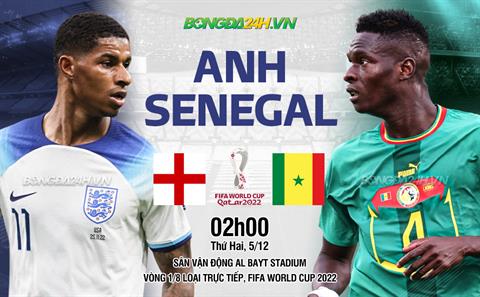 Nhận định Anh vs Senegal (02h00 ngày 5/12): “Tam sư” gầm thét