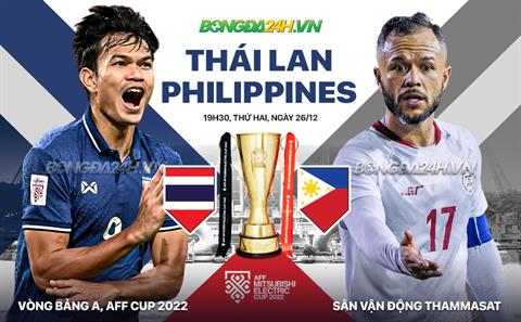 Nhận định bóng đá Thái Lan vs Philippines 19h30 ngày 26/12 (AFF Cup 2022)