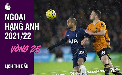 Lịch thi đấu vòng 25 Ngoại hạng Anh 2021/22 mới nhất