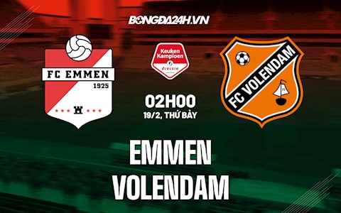 Nhận định,  Emmen vs Volendam 2h00 ngày 19/2 (Hạng 2 Hà Lan 2021/22)
