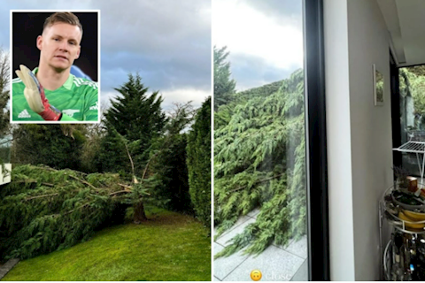 Nhà của Bernd Leno tan hoang vì bão