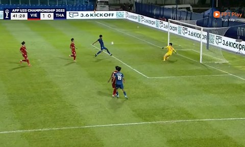 Cầu thủ Thái Lan dứt điểm chân gỗ khó tin trước khung thành U23 Việt Nam