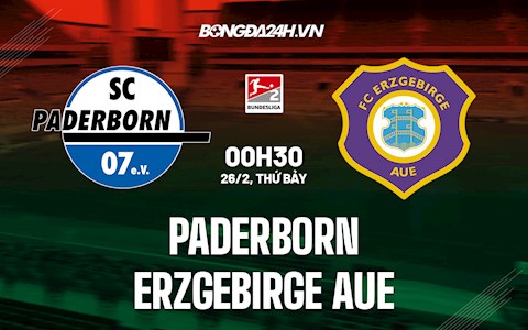 Nhận định, dự đoán Paderborn vs Erzgebirge Aue 0h30 ngày 26/2 (Hạng 2 Đức 2021/22)