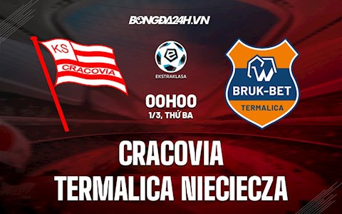 Nhận định Cracovia vs Termalica Nieciecza 00h30 ngày 2/3 (VĐQG Ba Lan 2021/22)
