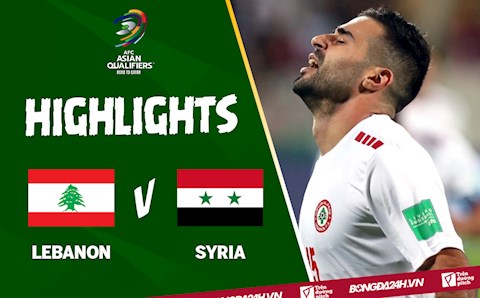 Video tổng hợp: Lebanon 0-3 Syria (Vòng loại World Cup 2022)