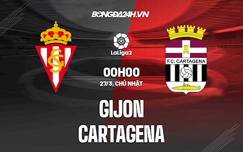 Nhận định,  Gijon vs Cartagena 0h00 ngày 27/3 (Hạng 2 Tây Ban Nha 2021/22)