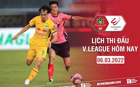 Lịch thi đấu V.League hôm nay 6/3: SLNA vs HAGL; TPHCM vs Bình Dương