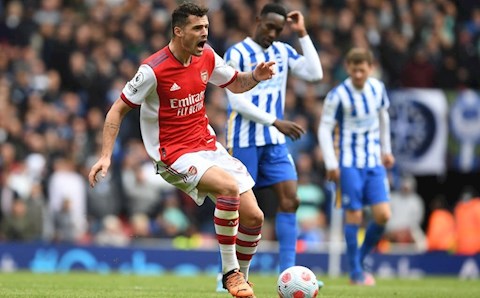 Arteta lý giải quyết định để Xhaka đá hậu vệ trái ở trận thua Brighton