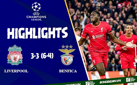 Video tổng hợp Liverpool vs Benfica cúp C1 2022: Rượt đuổi mãn nhãn