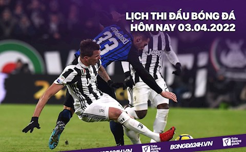 Lịch thi đấu bóng đá hôm nay 3/4: Juventus vs Inter Milan