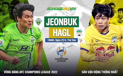 Nhận định HAGL vs Jeonbuk Hyundai (18h00 ngày 22/4): Khó có bất ngờ