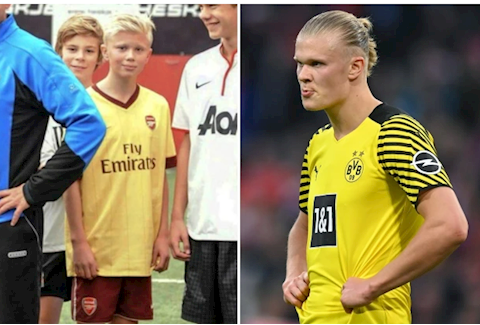 Erling Haaland gây bất ngờ với hình ảnh khoác áo Arsenal