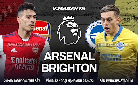 Nhận định Arsenal vs Brighton (21h00 ngày 9/4): Đánh chiếm Top 4
