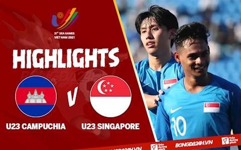 Video tổng hợp: U23 Campuchia 0-1 U23 Singapore (Bảng B SEA Games 31)