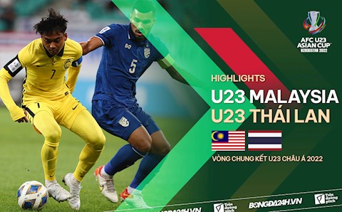 Video tổng hợp: U23 Malaysia 0-3 U23 Thái Lan (Bảng C U23 châu Á 2022)