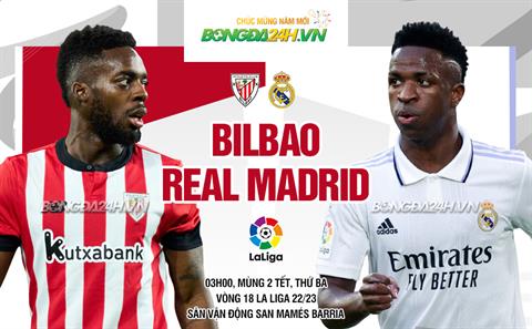 Nhận định Bilbao vs Real Madrid (3h00 ngày 23/1): Los Blancos lại mất điểm?