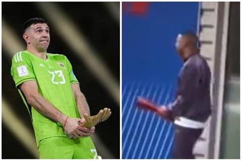 Mbappe bị chỉ trích vì hành động phản cảm giống thủ môn Martinez